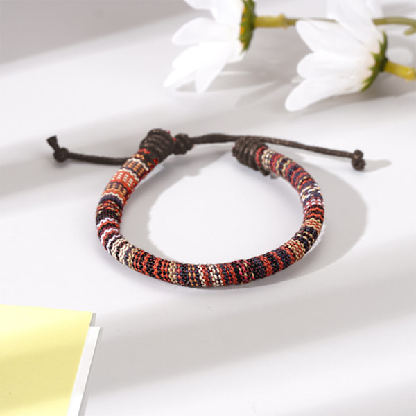 Böhmisk stil flätat armband Flerfärgad