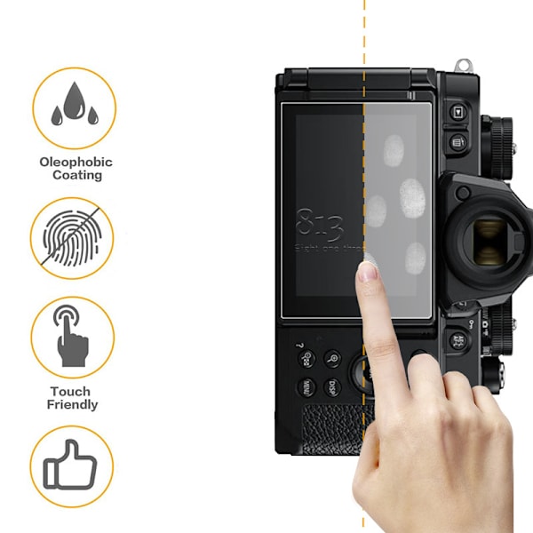 Hærdet glasskærmbeskytter til Nikon ZF, 2-pak