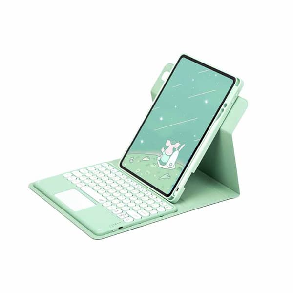 Mintgrønt Bluetooth-tastatur magnetisk etui med touchpad til iPad Pro 11-tommer (2018-2022)
