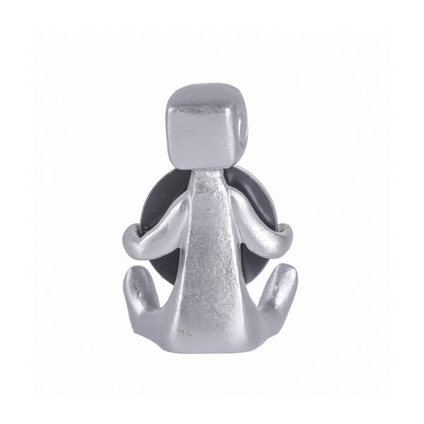 Silver Ångest Robot Figurin - Harts Heminredning Prydnad, Modern Konst Skulptur för Vardagsrum, Sovrum, Kontor