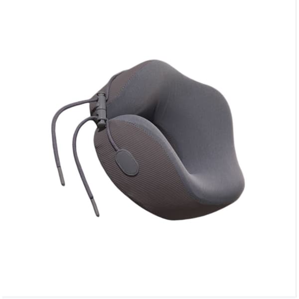 Memory Foam Travel U-Shaped Neck Pillow with Ergonomic Support and Removable Washable Cover Gray Gray