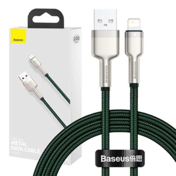 USB-kabel för Lightning Baseus Cafule, 2,4A, 1m (grön)