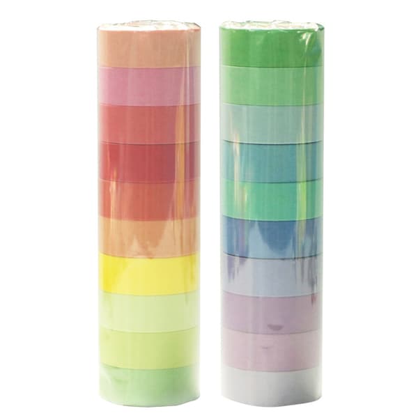 Regnbågs Washi Tape Set med 20 Rullar