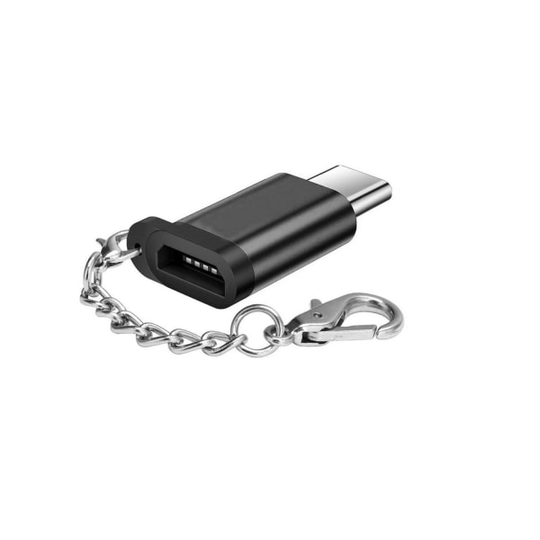 Micro USB till USB-C adapter - svart