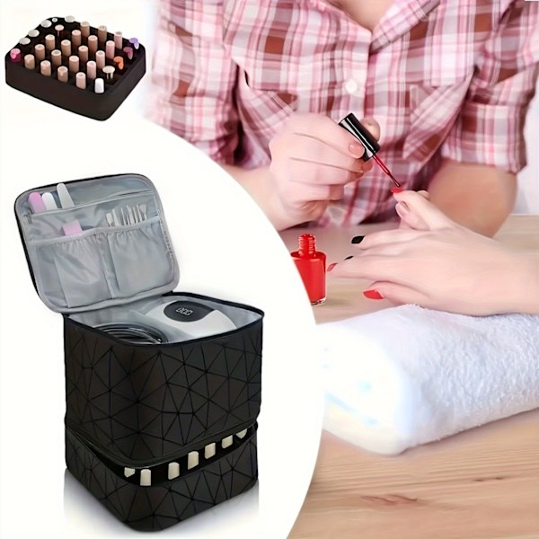 Väska för nagellack med dubbla lager