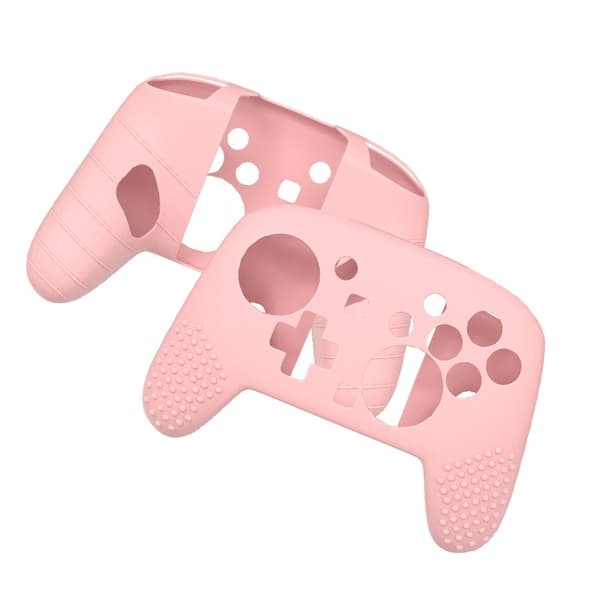 Silikonskyddsfodral kompatibelt med Switch 2 Pro Controller - 2-pack: Förbättrat grepp och skydd Pink Pink