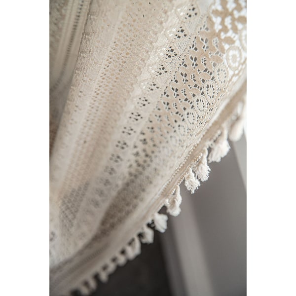 Macrame gardinhållare, gardinuppsättningar i bomullsrep XL