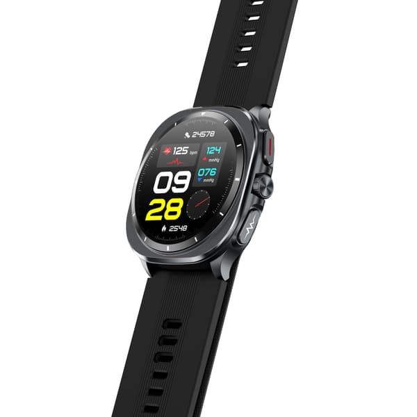 Smartklocka EKG och blodtrycksmätning 1.43 inch AMOLED för vardag och träning Bluetooth-samtal NFC 5–10 dagars batteritid Black Black