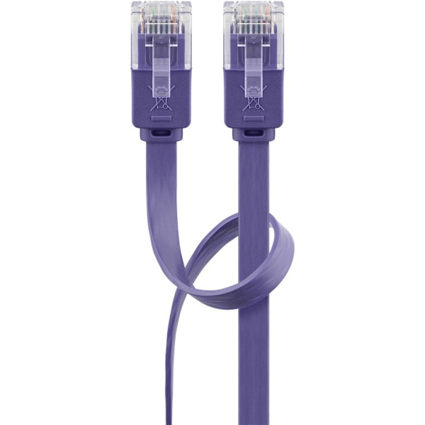 CAT 6 flad netværkskabel, U/UTP, violet