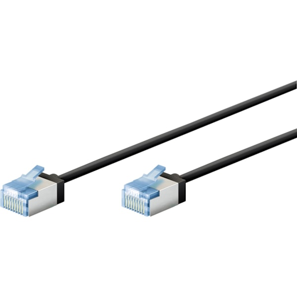 Ultraflexibel patchkabel CAT 6A, slim, U/FTP, svart