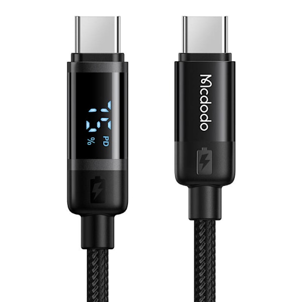 Mcdodo CA-5780 USB-C–USB-C 60 W datakaapeli 1,2 m (musta)