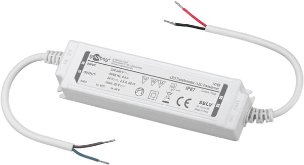 LED-muuntaja 24 V (DC) (DC), 60 W, IP67