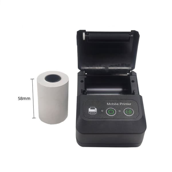 Termisk printer med USB og Bluetooth, 50-80mm/s til kvitteringer, billetter og restaurantordrer, kompakt til mobil udskrivning