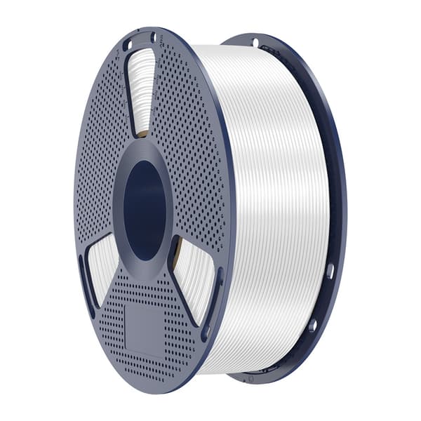 Sunlu PLA+ Silk-filament til 3D-printere, hvid, blank silkeoverflade og ±0,02 mm dimensionsnøjagtighed