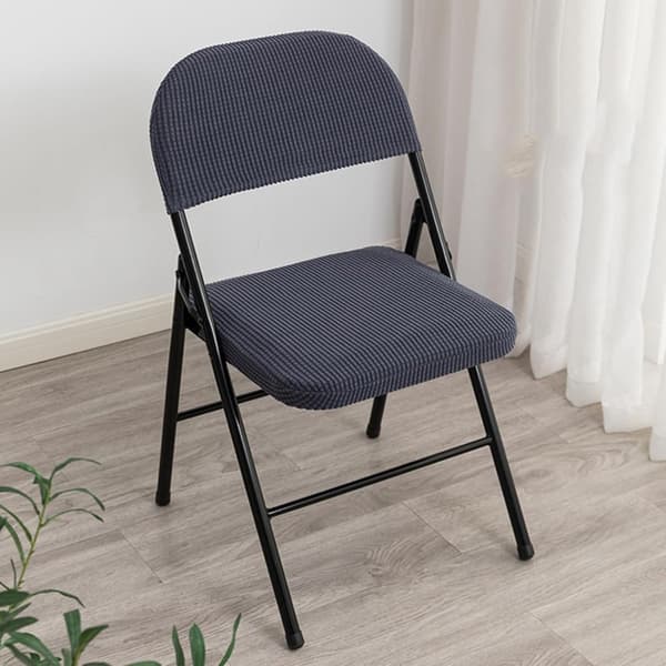 Fällstolskydd - Universell passform, Polyester, Olika färger, Stolsöverdrag för hem, kontor och mötesrum Gray Gray