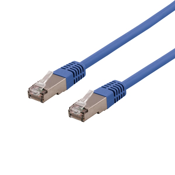 S/FTP Cat6 patch cable, LSZH, 5m, blue