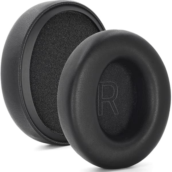 2 stk. sorte proteinlæder ørepuder kompatible med Razer Kraken V4/V4X/V4 Pro/Kitty V2 Pro
