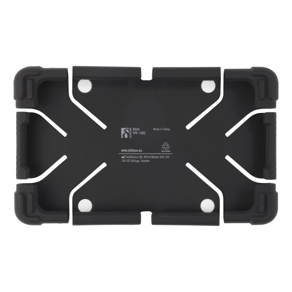 Case in silicone for 7-8" tablets, stand, black