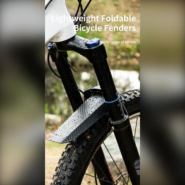 Cykelskärmar fram och bak, trevikta vikbara stänkskärmar för pendling, grus och MTB, PP-polypropen, justerbar framstänkskärm, säker remmontering