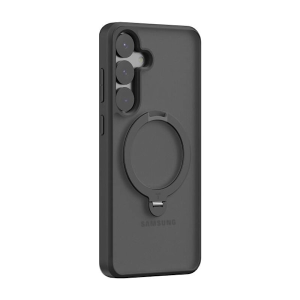 Torras Ostand Spin -sarjan puhelinkuori Samsung S25+:lle (musta)
