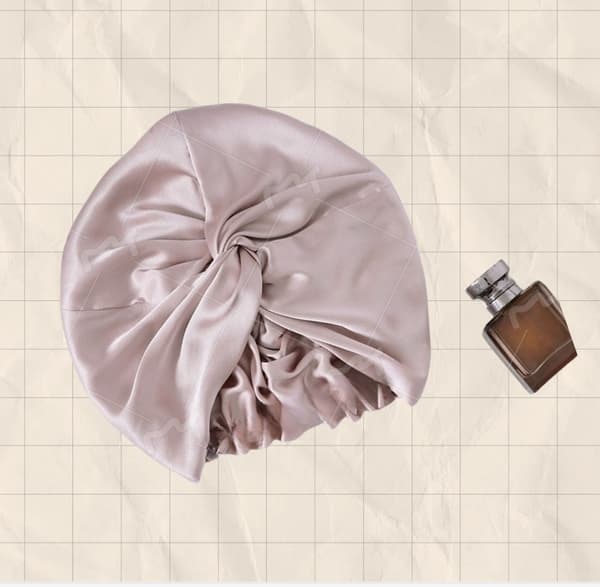 100% silke sovehætte til kvinder, dobbeltlags silke sovehætte lotus pink lotus pink