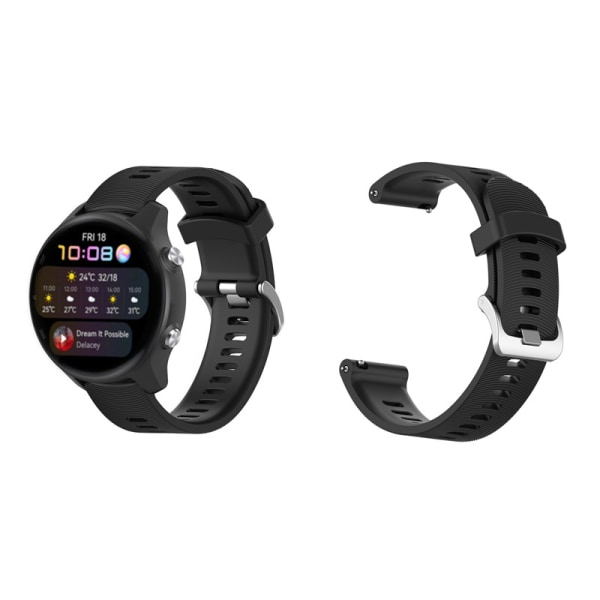 INF Kellon ranneke Garmin Forerunner 245 silikonille Musta 20 mm