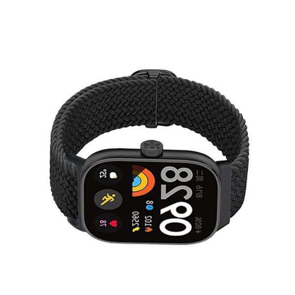 Vävt armband för Xiaomi Smart Band 8 Pro/Redmi Smart Band 2 Svart