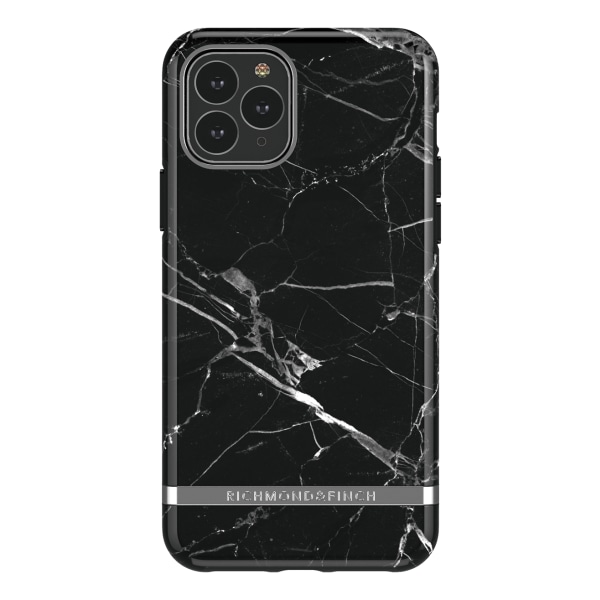 Richmond & Finch Black Marble, iPhone 11 Pro Max, silver details