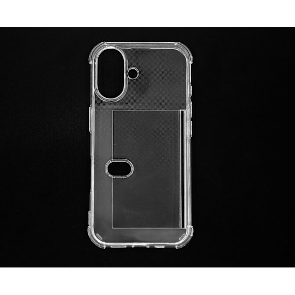 Mobilfodral med kortshållare för iPhone 16 - Transparent