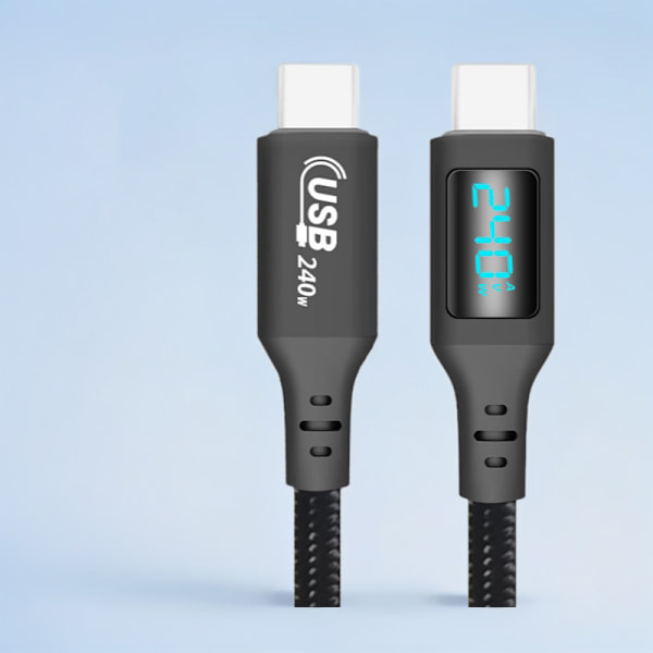 USB-C til USB-C-kabel: 240W, 480 Mbps dataoverførsel 1,5 mio