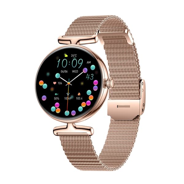 Guld Multifunktionell Smartwatch med AMOLED-skärm, Bluetooth-samtal och Hälsoövervakning Gold Gold