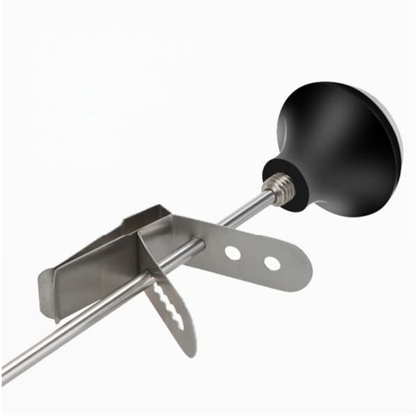 Dobbelt-skala glas klips-termometer til kaffe og mælk - 304 rustfrit stål, multihul klips, farvede zoner, analog visning til café og hjem