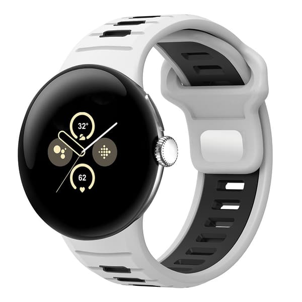 45 mm silikone sportsrem til Google Pixel Watch 3 White White