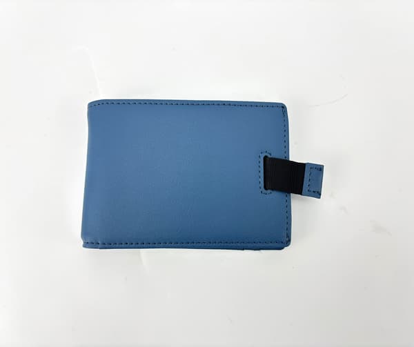 RFID-blockerande plånbok, smal läderplånbok för män Blue Blue