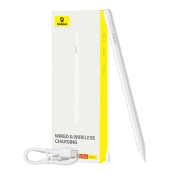 Active stylus Baseus Smooth Writing Series med trådløs og kablet opladning (hvid)