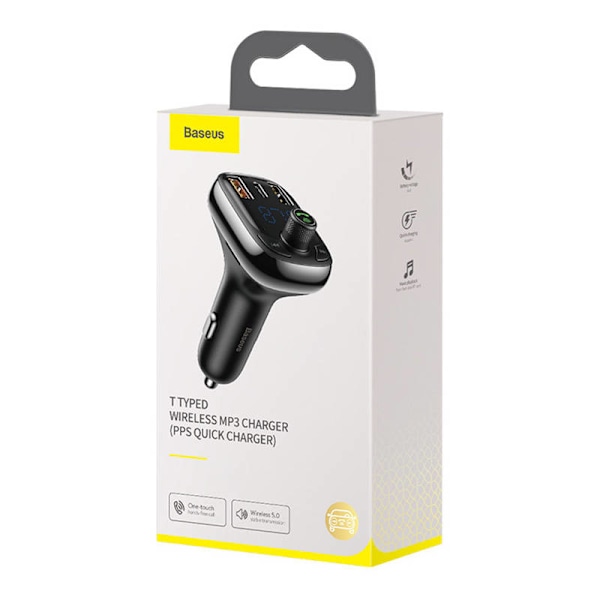 Bil Bluetooth MP3-afspiller Baseus T Shaped S-13 Black OS