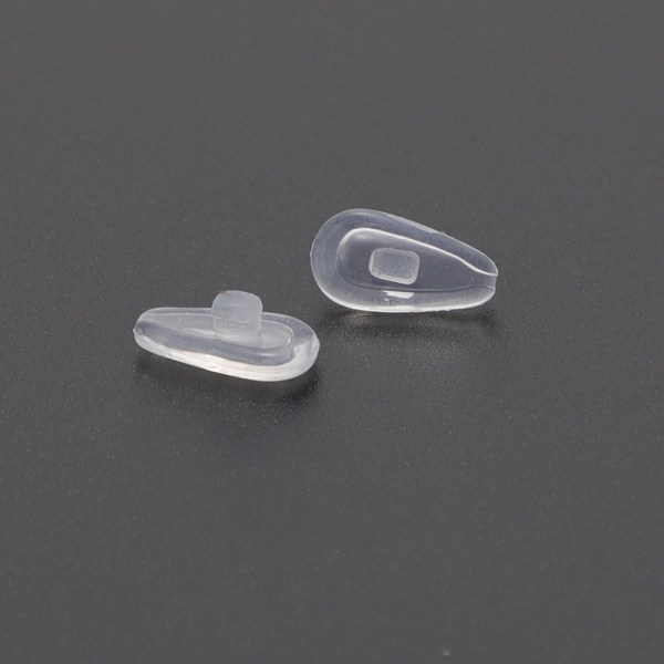 10 par A3 Snap-on näskuddar i silikon för glasögon Transparent Transparent