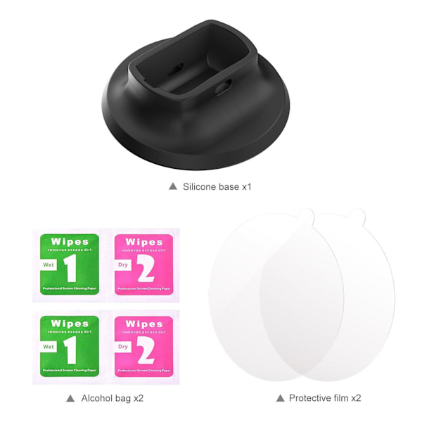 Sort silikonebase til Insta360 X5 panoramisk kamera