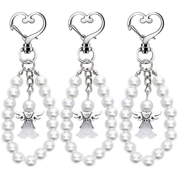 Skyddsängel nyckelring White 3 Pack White