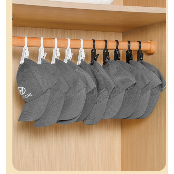 5-pack multifunktionella roterande förvaringsklämmor Black Black