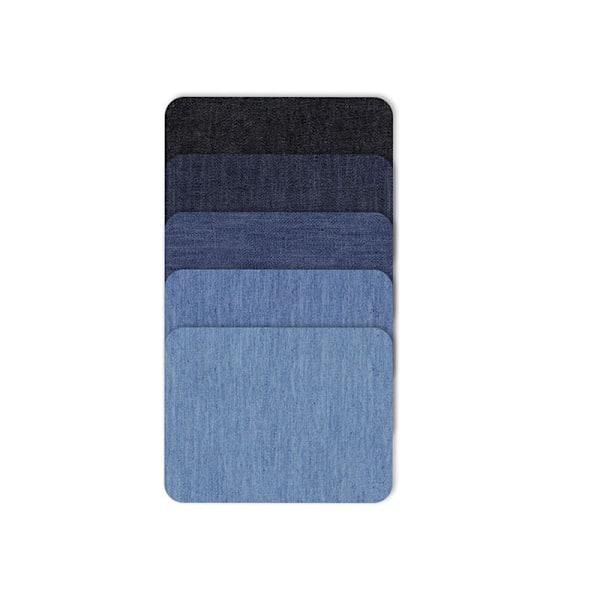Iron-on Denim Patches, Broderede Patches rektangel