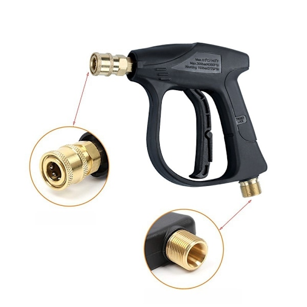 Högtryckstvättspistol med 5 munstycksspetsar - Kort pistol