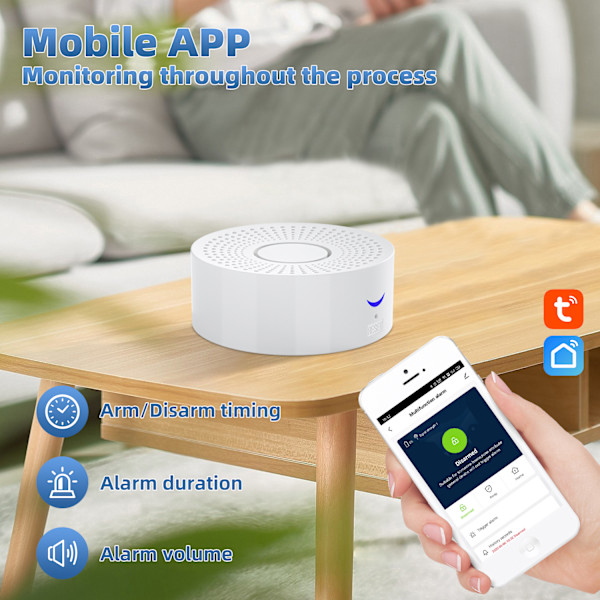 CS119 WiFi Smart Home Säkerhetslarmsystem - Vit