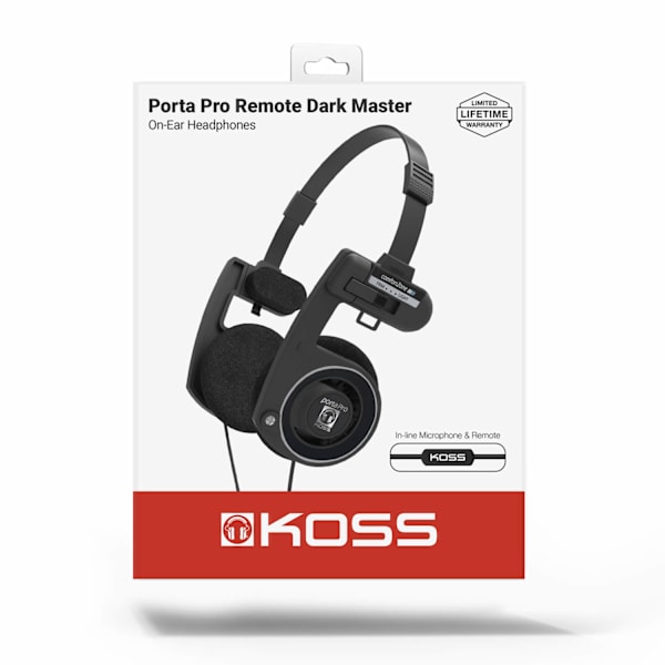 KOSS Hörlur PortaPro 3.0 On-Ear Mic Remote Dark Master