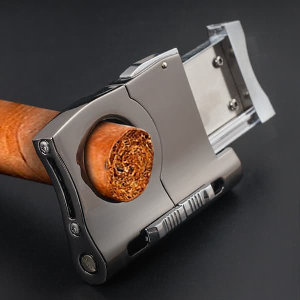 Multifunktionell Skarp Cigarrskärare - Enkelt Blad med Dubbelborr (2-9mm) Silver Silver