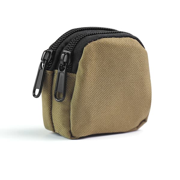 Canvas Bluetooth Hörlursfodral - Kompakt Kamouflagepåse Khaki Khaki