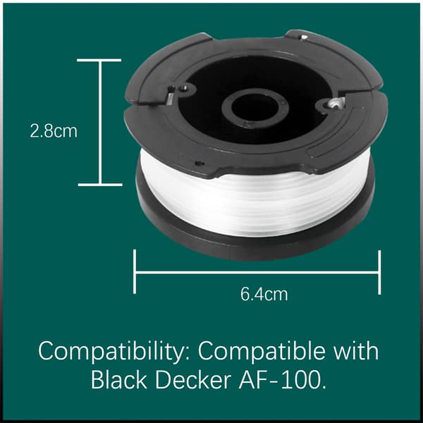 Trimmerspole med hætte og fjeder til trådtrimmere Black Decker AF-100