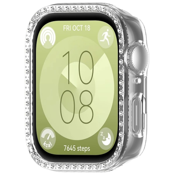 Huawei Watch Fit 3-fodral med Diamond PC Hollow skyddsfodral Transparent