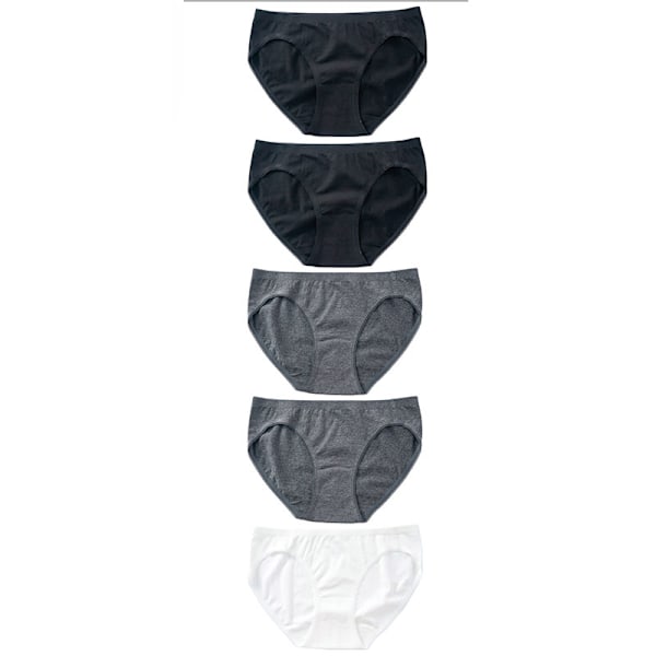 Andningsbar bomullsshorts för kvinnor, 5-pack L