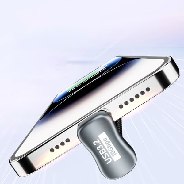 Full-Function GEN2 U-formet USB-C til USB-C datakabel 10Gbps, 100W PD, 4K@60Hz, aluminiumlegering og nylon, 0.5/1/1.5/2m 2 m 2 m